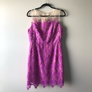 Gianni Bini purple lace sleeveless dress